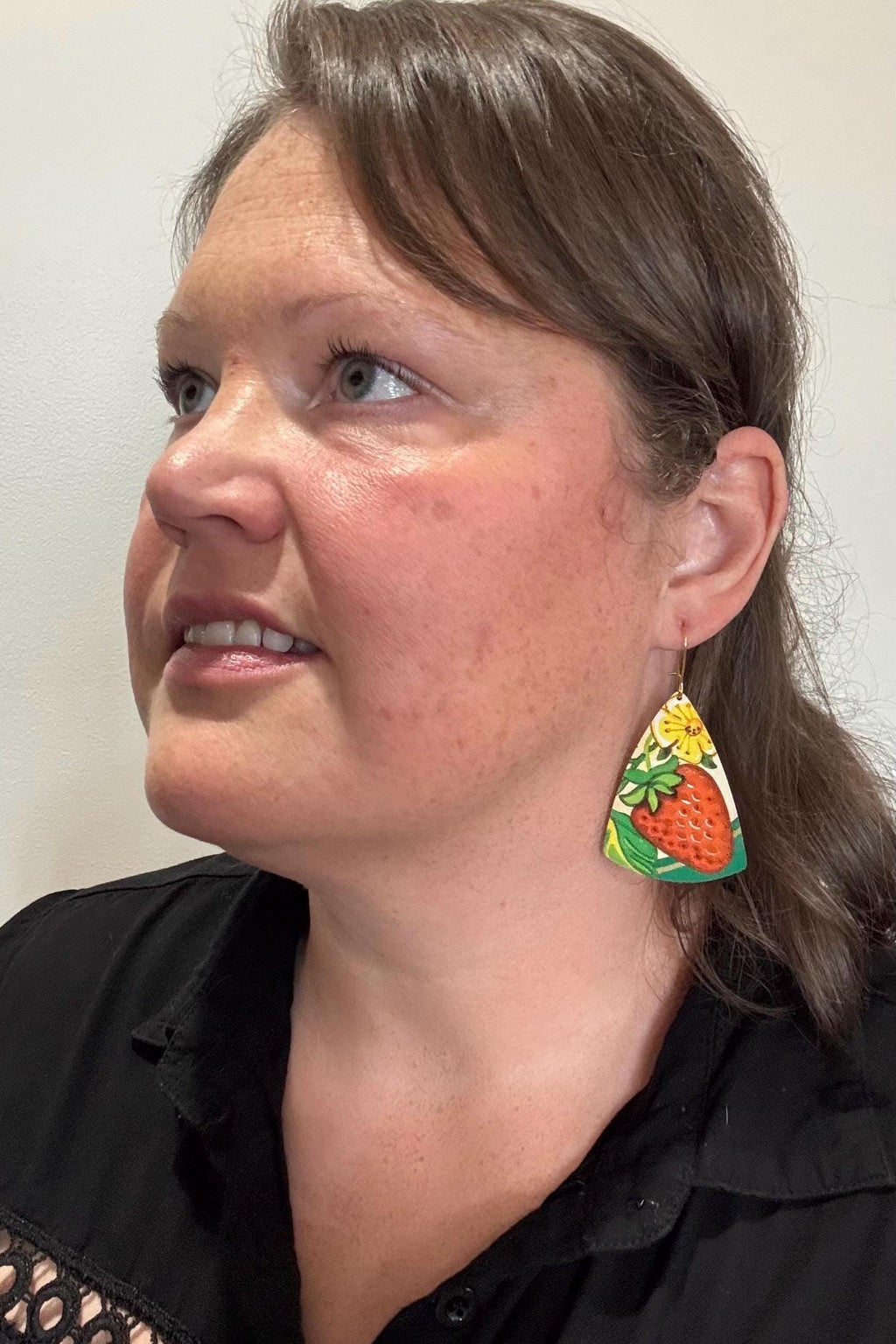 Eco-Friendly Earrings | Strawberry Vintage Tin Jewelry