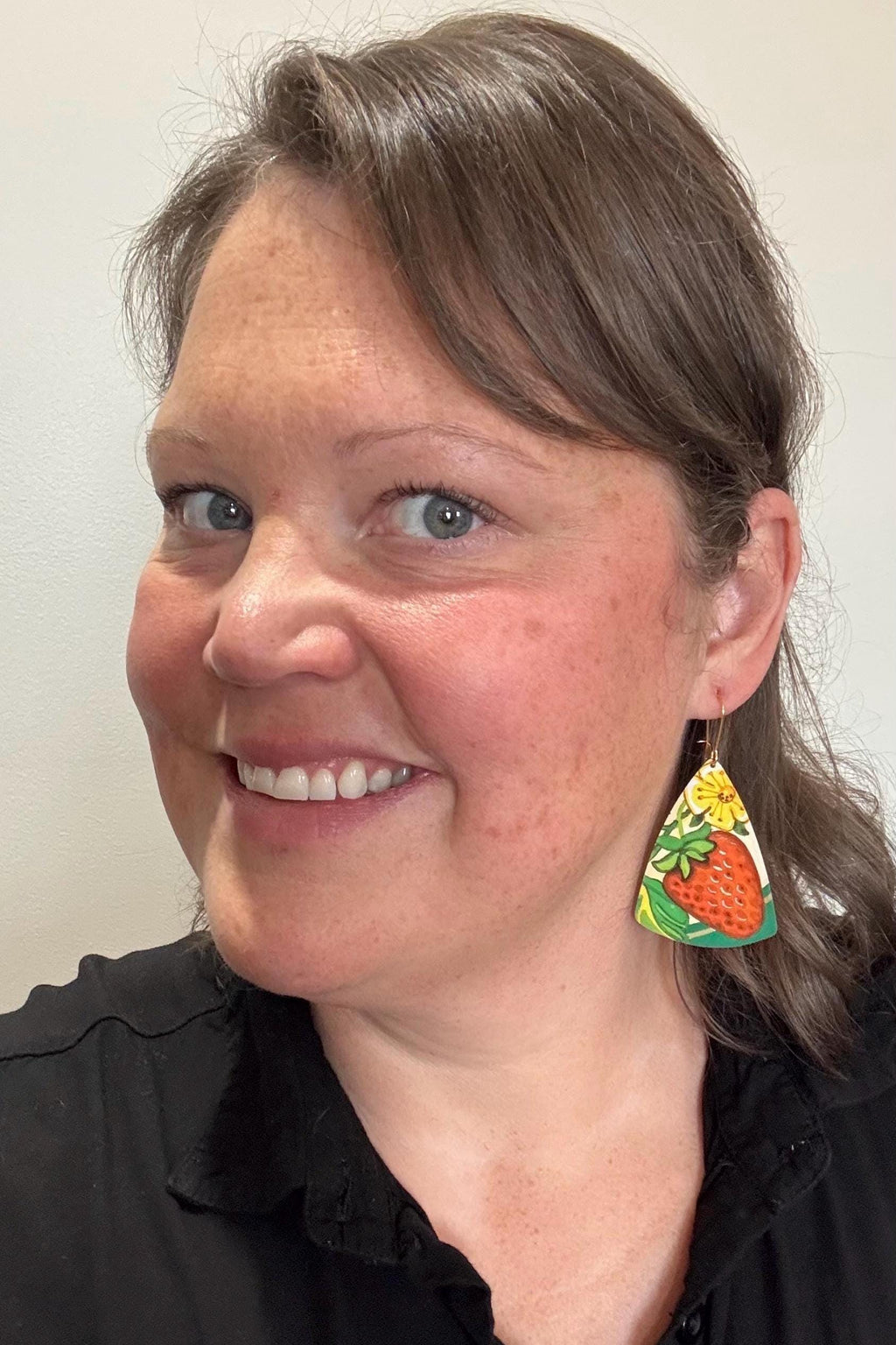 Eco-Friendly Earrings | Strawberry Vintage Tin Jewelry