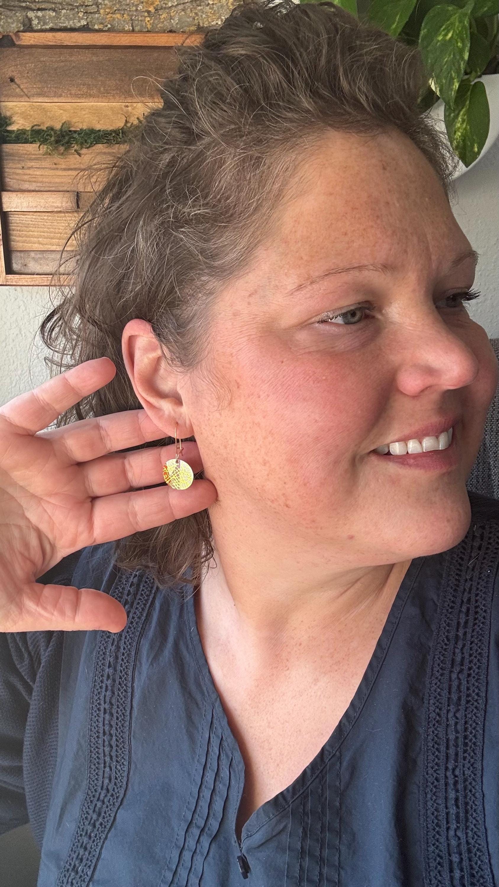 Vintage Tin Earrings – Upcycled Jewelry