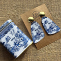 Blue Willow Vintage Tin Earrings
