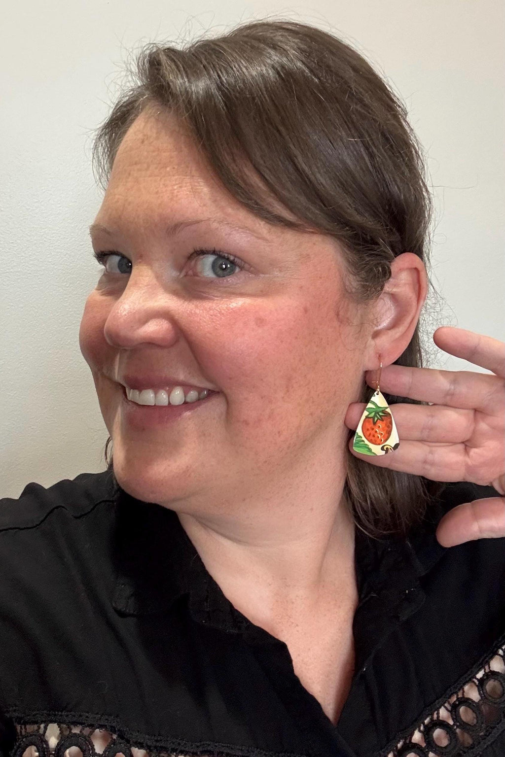 Eco-Friendly Earrings | Strawberry Vintage Tin Jewelry
