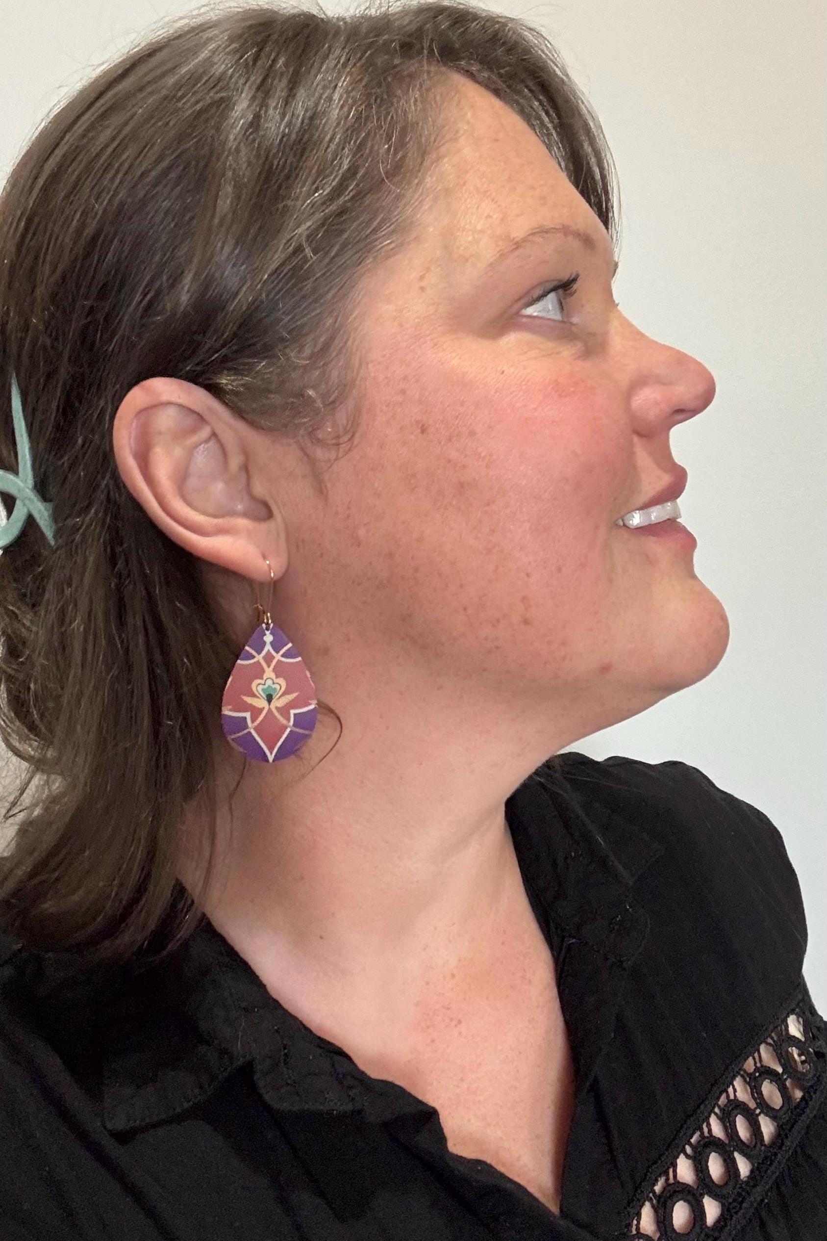 Eco-Friendly Earrings | Upcycled Vintage Tin Jewelry