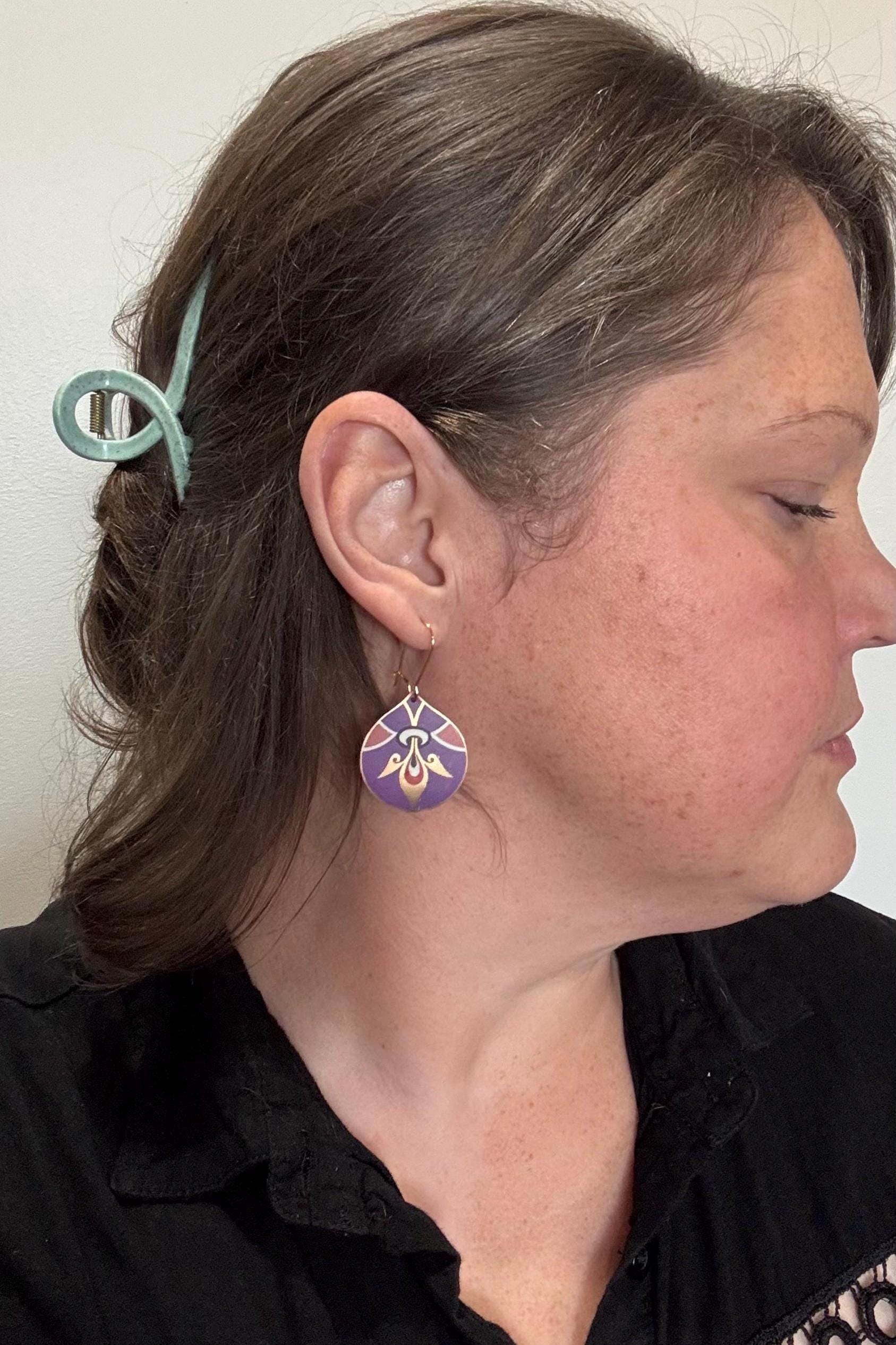 Eco-Friendly Earrings | Upcycled Vintage Tin Jewelry