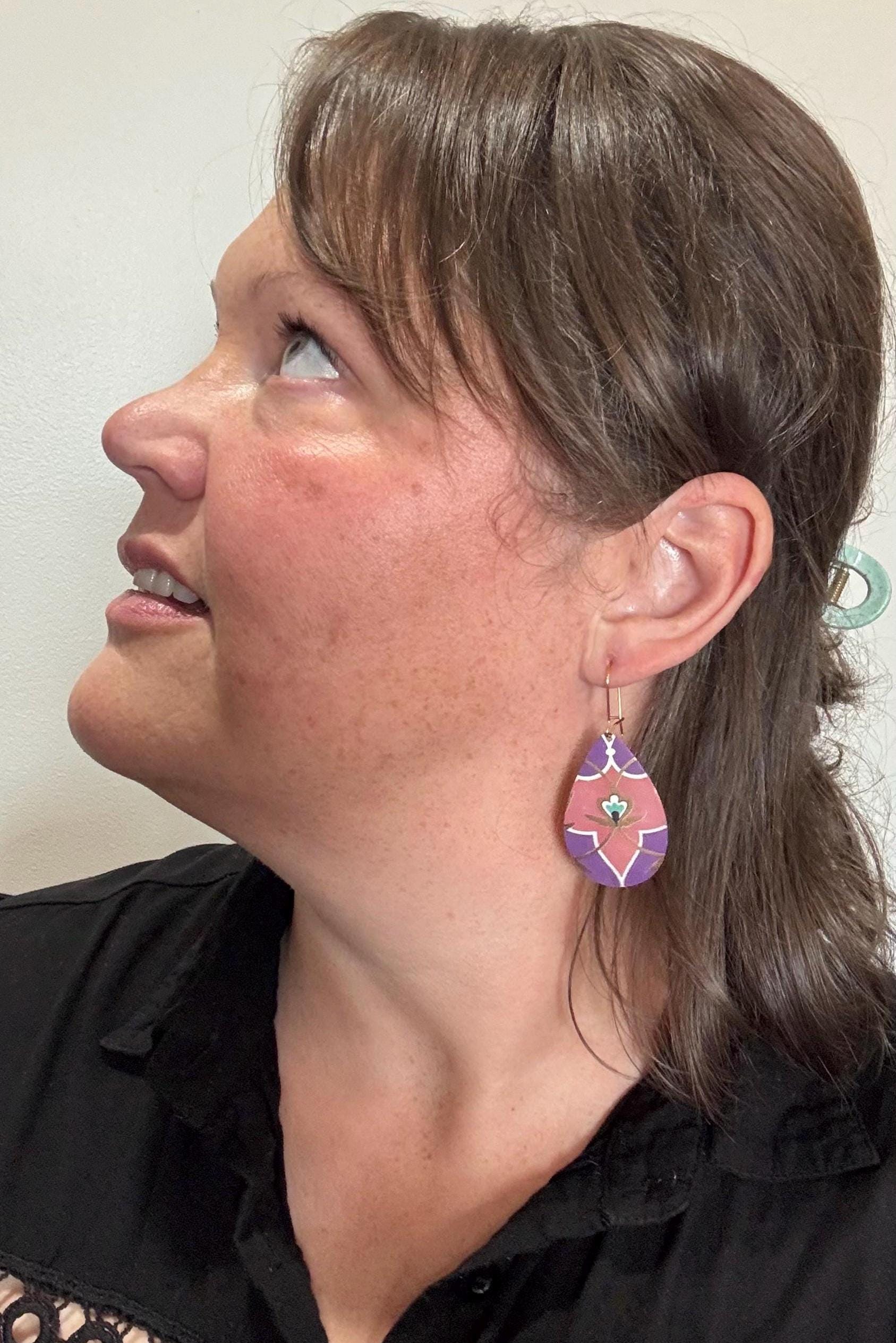 Eco-Friendly Earrings | Upcycled Vintage Tin Jewelry