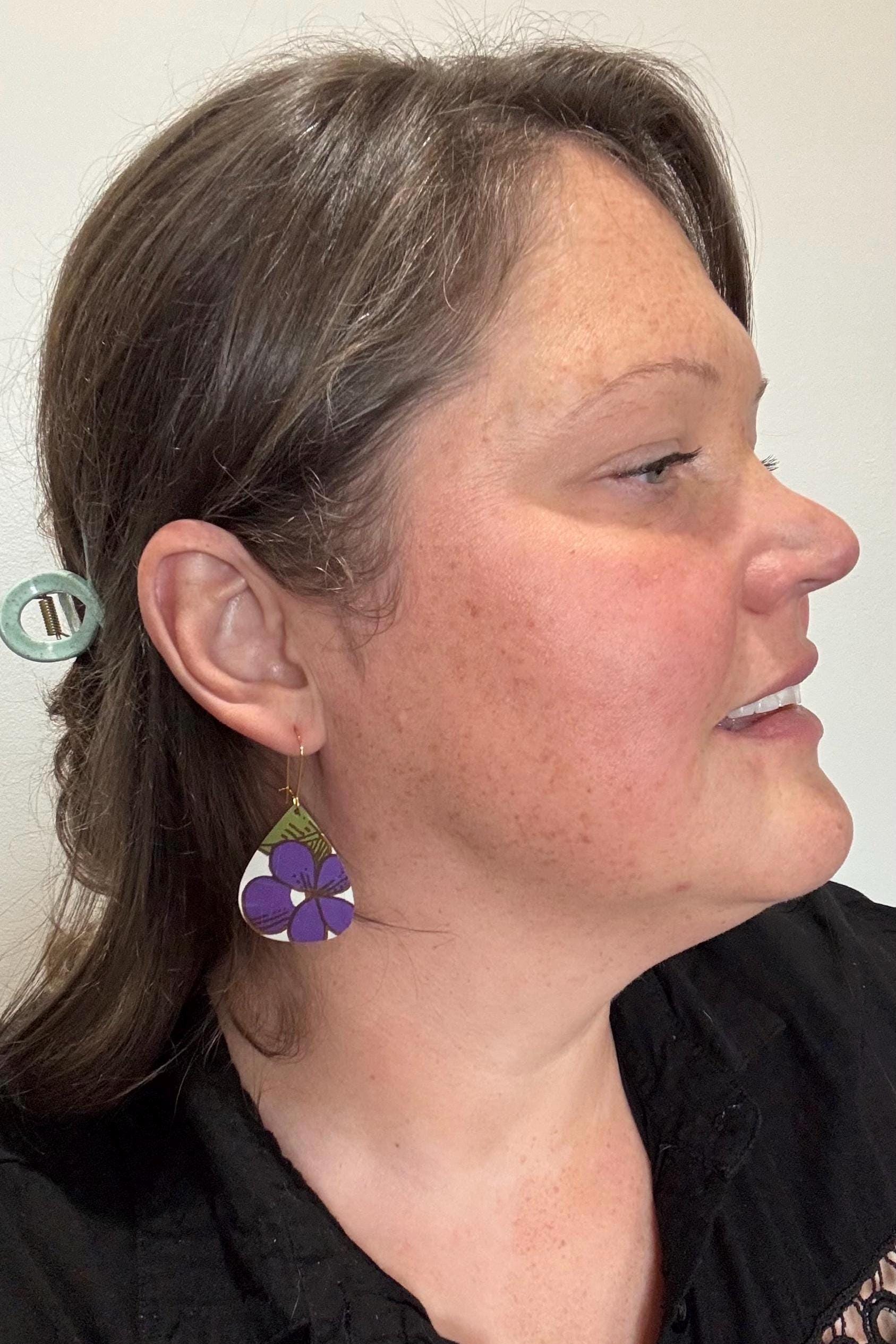 Eco-Friendly Earrings | Upcycled Vintage Tin Jewelry