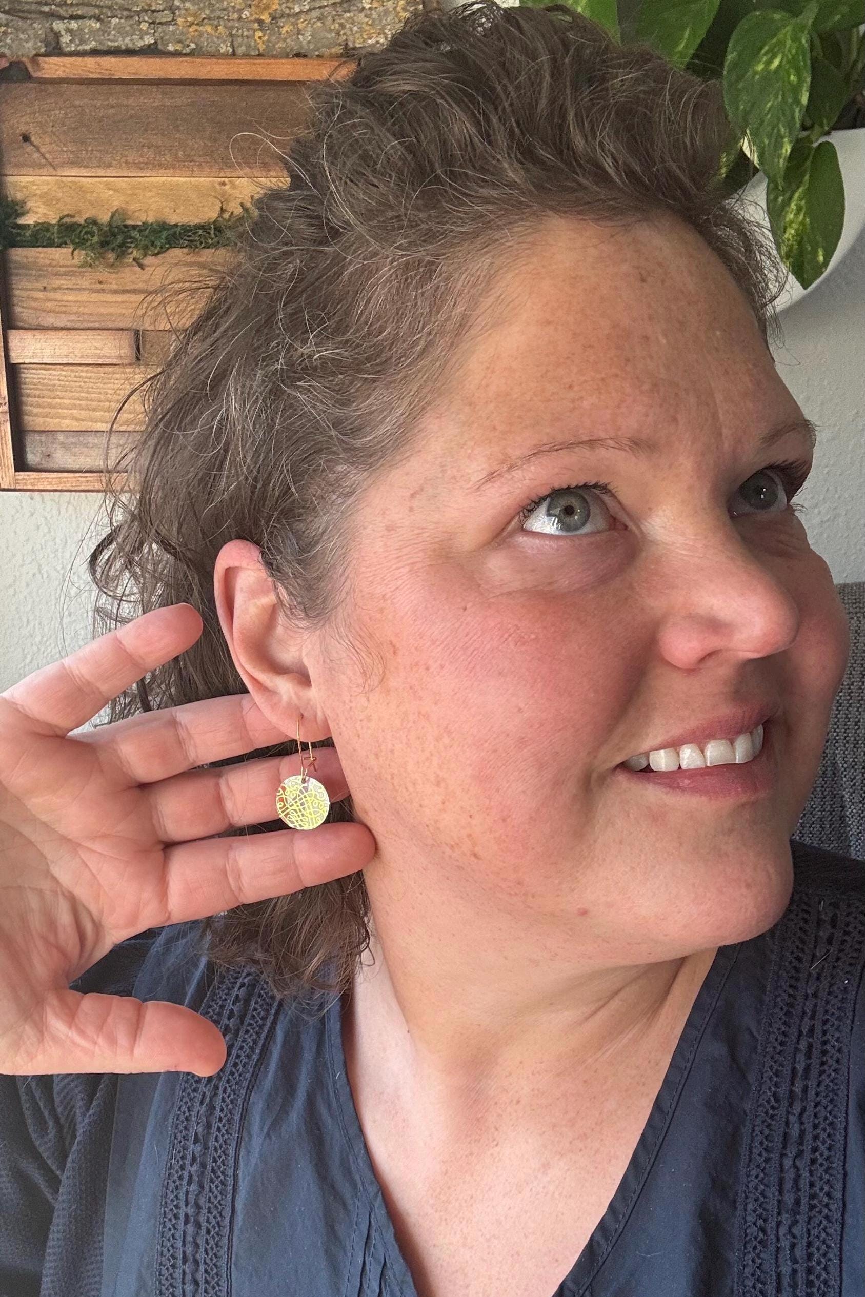 Vintage Tin Earrings – Upcycled Jewelry