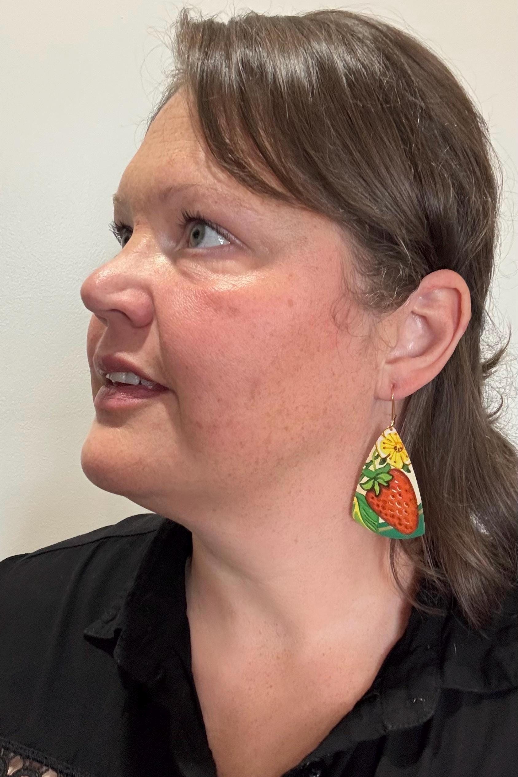 Eco-Friendly Earrings | Strawberry Vintage Tin Jewelry