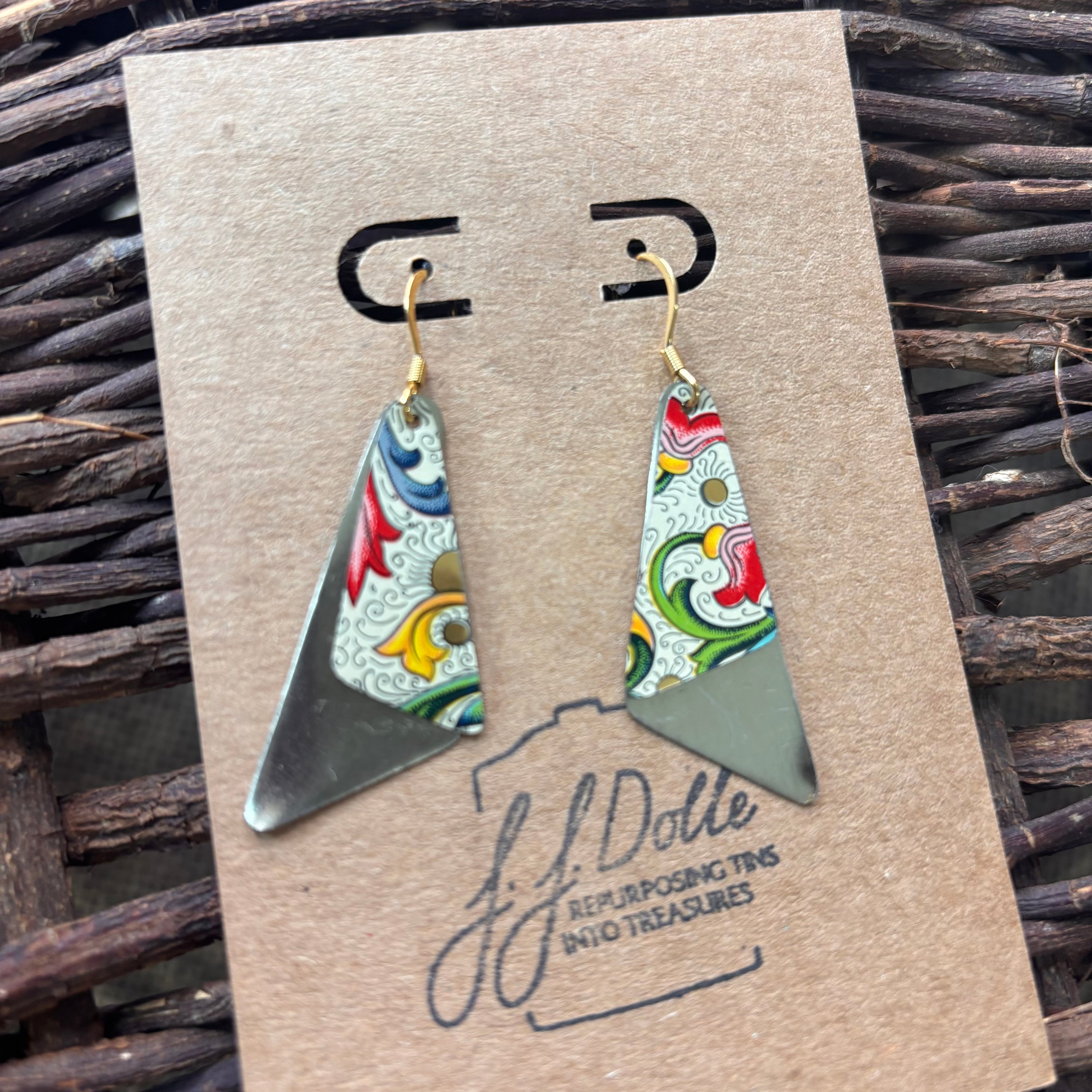 Vintage Tin Earrings