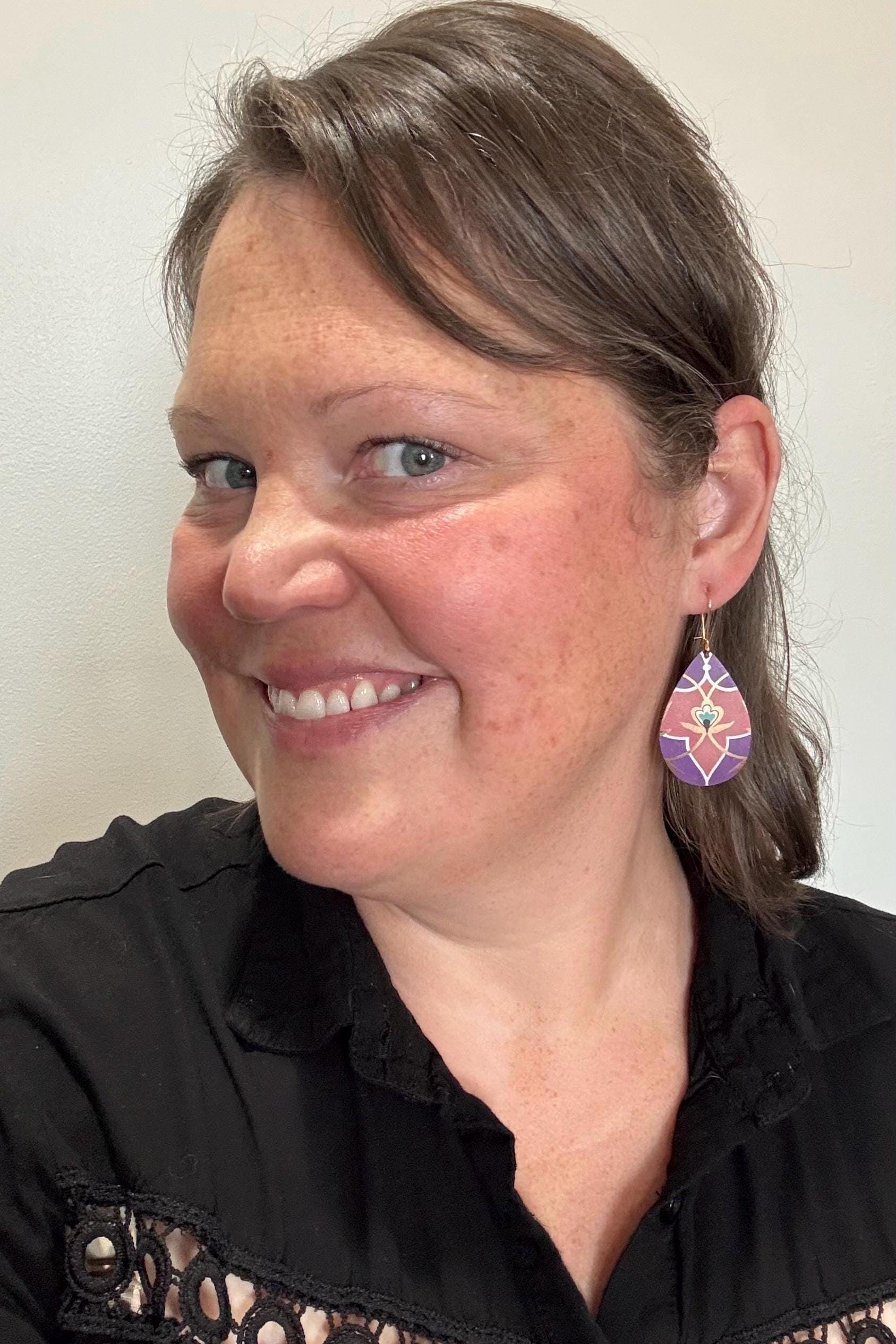 Eco-Friendly Earrings | Upcycled Vintage Tin Jewelry