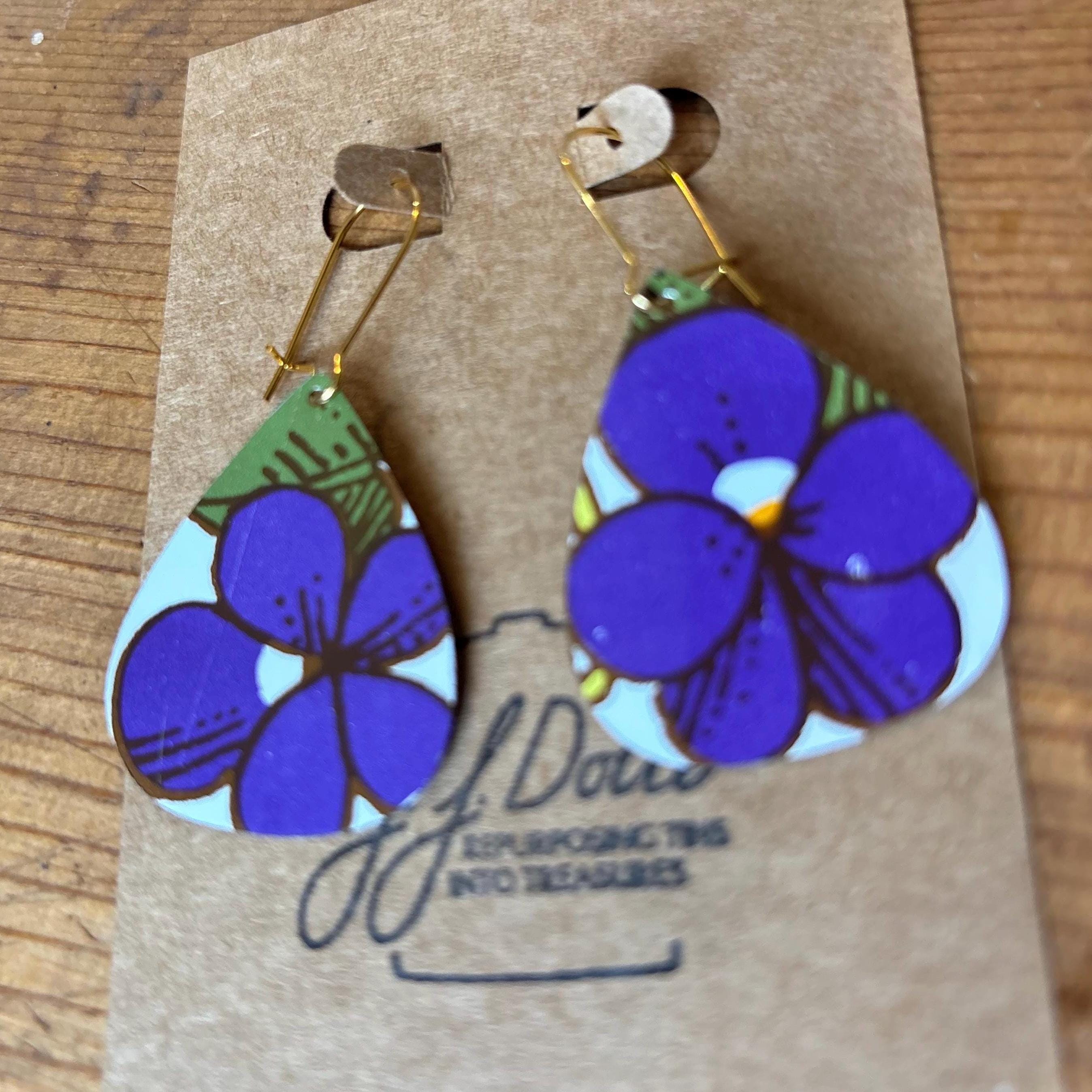 Eco-Friendly Earrings | Upcycled Vintage Tin Jewelry