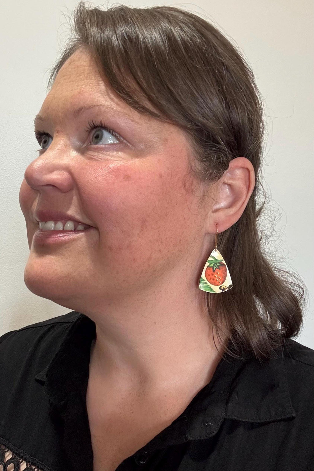 Eco-Friendly Earrings | Strawberry Vintage Tin Jewelry