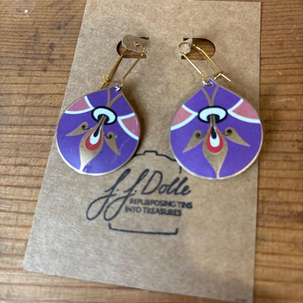 Eco-Friendly Earrings | Upcycled Vintage Tin Jewelry
