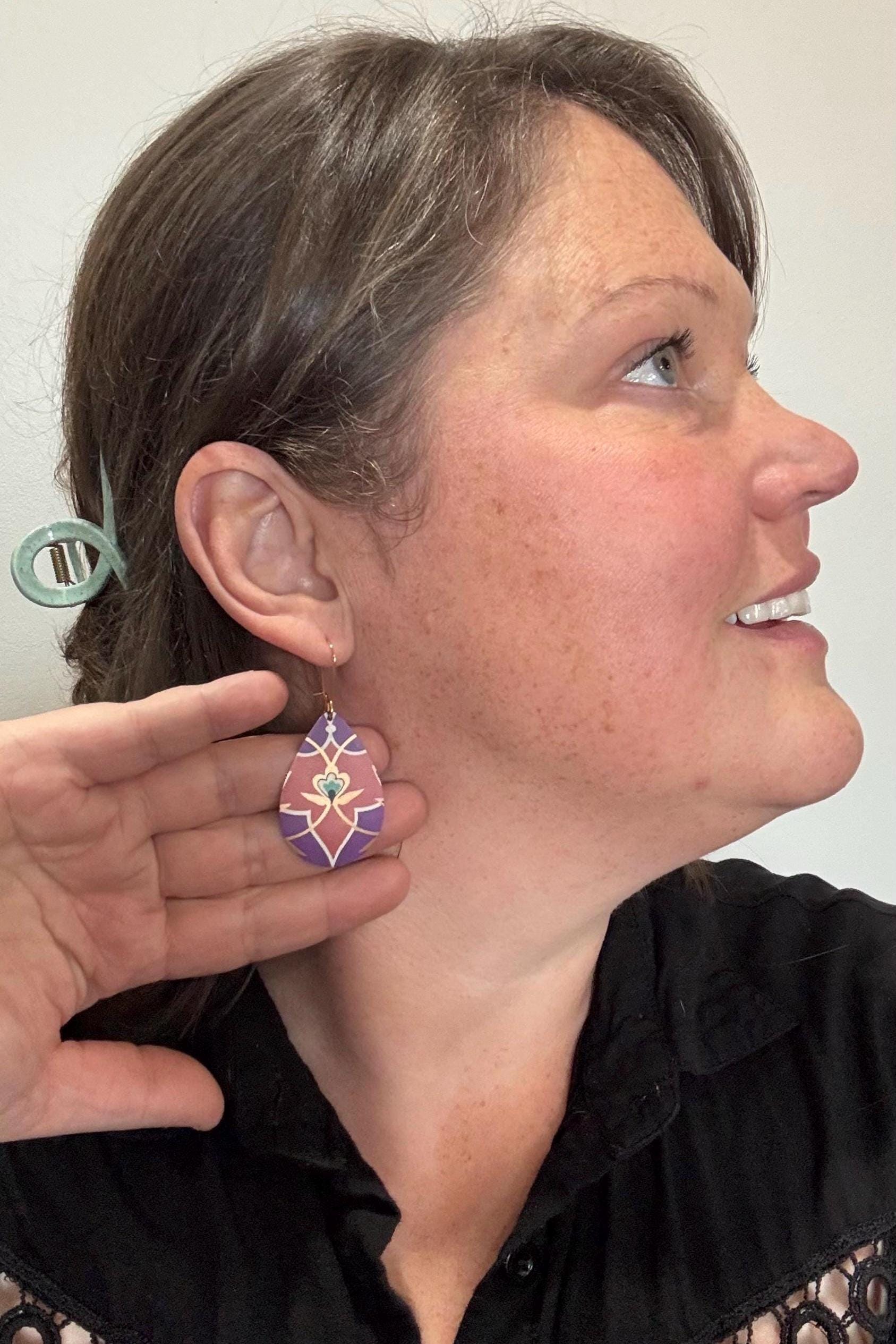 Eco-Friendly Earrings | Upcycled Vintage Tin Jewelry