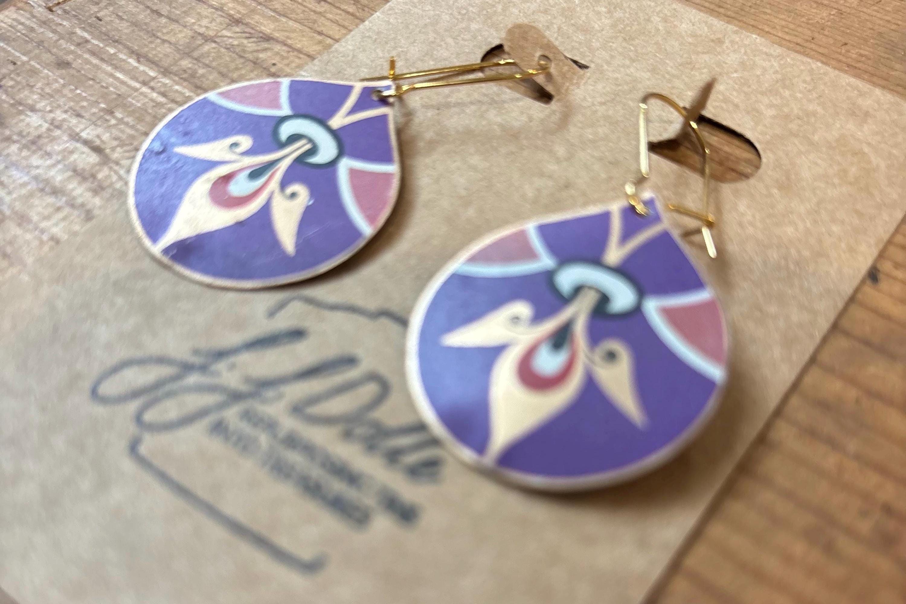 Eco-Friendly Earrings | Upcycled Vintage Tin Jewelry